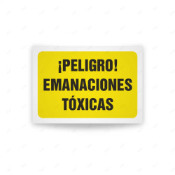 Rótulo de Atención - Peligro emanaciones toxicas | Cod. AD - 444, Señales de Atención
