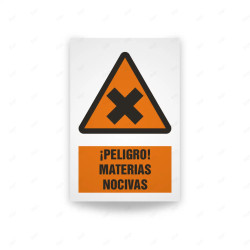 Rótulo de Atención - Peligro materias nocivas | Cod. AD - 446, Señales de Atención