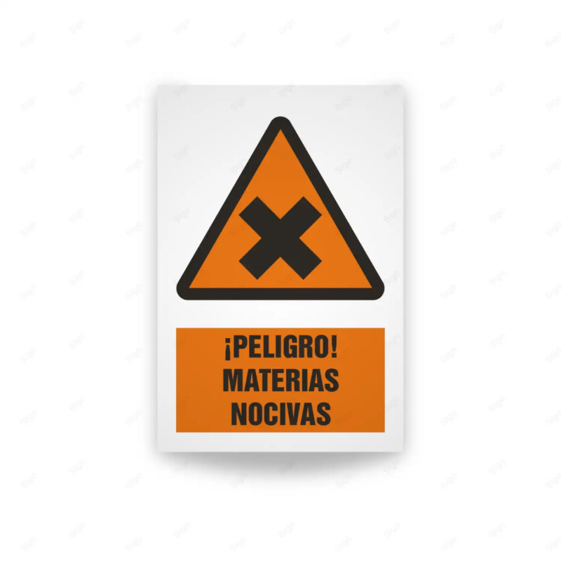 Rótulo de Atención - Peligro materias nocivas | Cod. AD - 446, Señales de Atención
