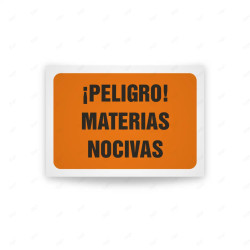Rótulo de Atención - Peligro materias nocivas| Cod. AD - 448, Señales de Atención