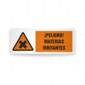 Rótulo de Atención - Peligro materias irritantes | Cod. AD - 450, Señales de Atención