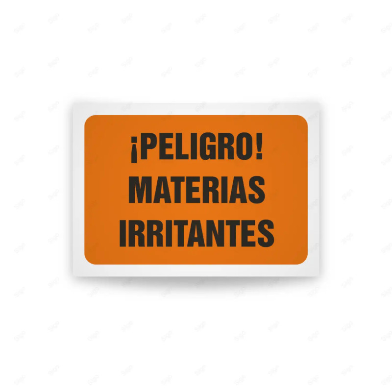 Rótulo de Atención - Peligro materias irritantes | Cod. AD - 451, Señales de Atención