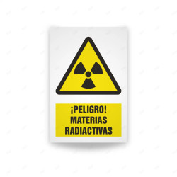 Rótulo de Atención - Peligro materias radiactivas| Cod. AD - 453, Señales de Atención