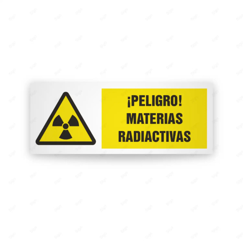 Rótulo de Atención - Peligro materias radiactivas| Cod. AD - 454, Señales de Atención