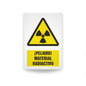 Rótulo de Atención - Peligro material radiactivo| Cod. AD - 456, Señales de Atención