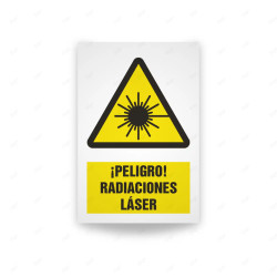 Rótulo de Atención - Peligro radiacion laser| Cod. AD - 460, Señales de Atención