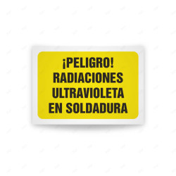 Rótulo de Atención - Peligro radiacion ultravioleta en soldadura  | Cod. AD - 466, Señales de Atención