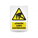 Rótulo de Atención - Atencion campo electrostatico | Cod. AD - 468, Señales de Atención