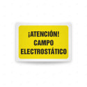 Rótulo de Atención -Atencion campo electrostatico | Cod. AD - 470, Señales de Atención