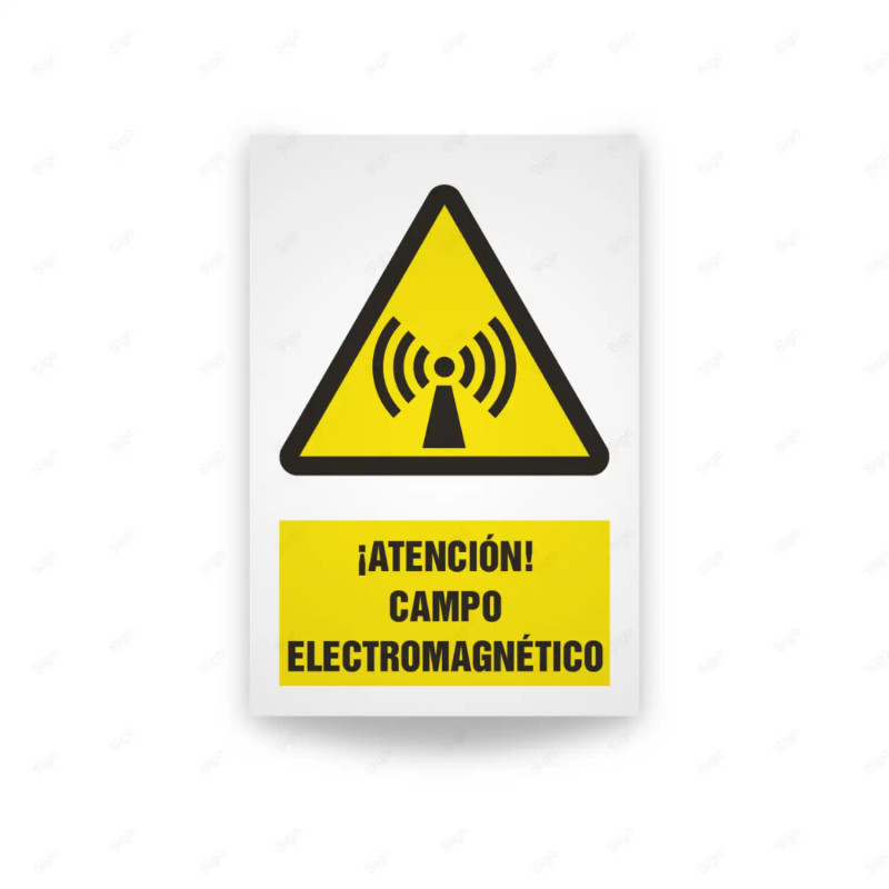 Rótulo de Atención - Atencion campo electromagnetico| Cod. AD - 472, Señales de Atención