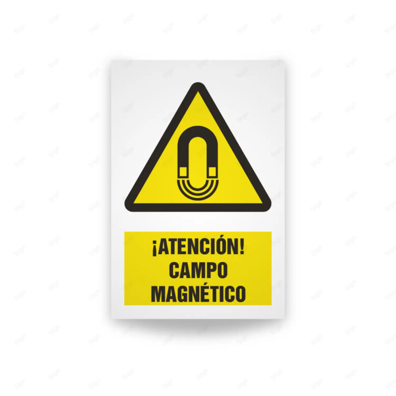 Rótulo de Atención - Atencion campo magnetico| Cod. AD - 476, Señales de Atención
