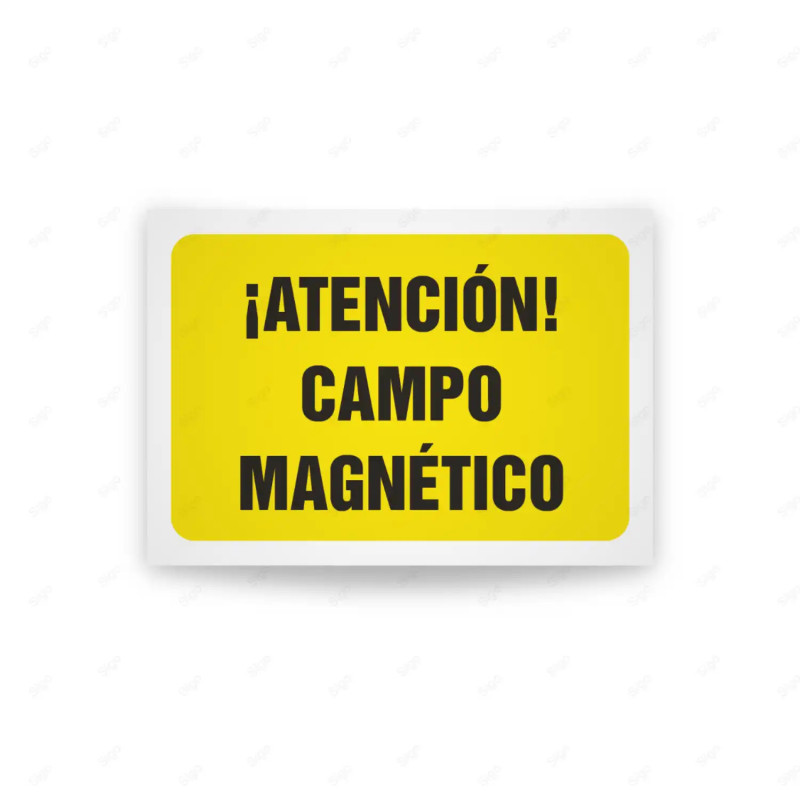 Rótulo de Atención - Atencion campo magnetico | Cod. AD - 478, Señales de Atención