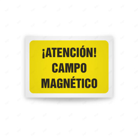 Rótulo de Atención - Atencion campo magnetico | Cod. AD - 478, Señales de Atención