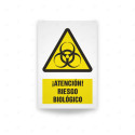 Rótulo de Atención - Atencion riesgo biologico| Cod. AD - 480, Señales de Atención
