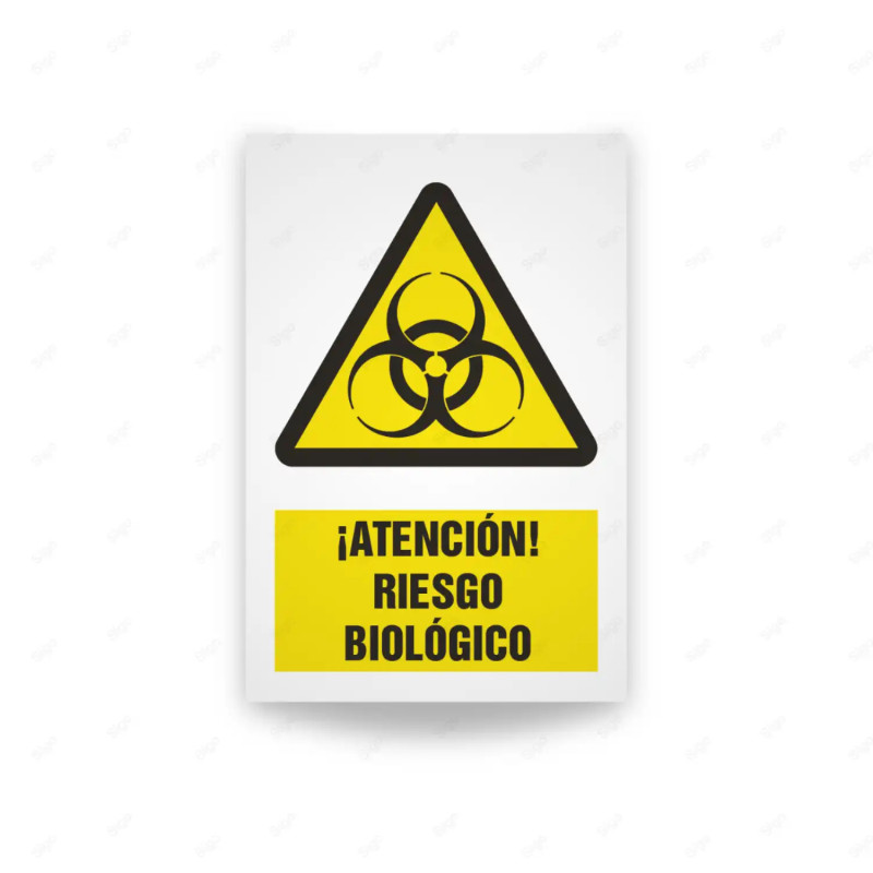 Rótulo de Atención - Atencion riesgo biologico| Cod. AD - 480, Señales de Atención