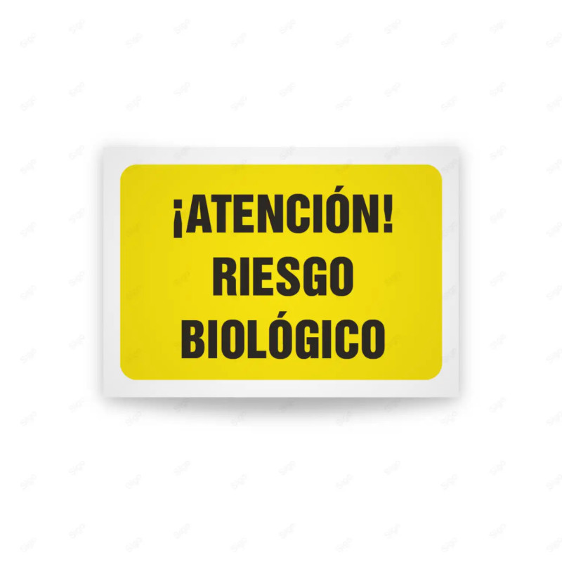Rótulo de Atención - Atencion riesgo biologico | Cod. AD - 482, Señales de Atención