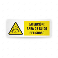 Rótulo de Atención - Atencion area de ruido peligroso | Cod. AD - 485, Señales de Atención