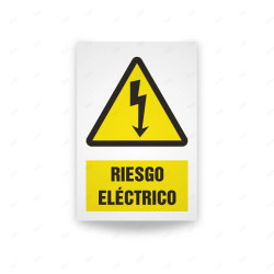 Rótulo de Atención - Riesgo electrico | Cod. AD - 492, Señales de Atención