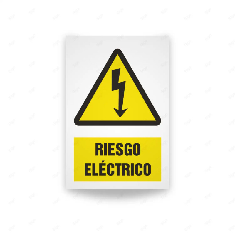 Rótulo de Atención - Riesgo electrico | Cod. AD - 492, Señales de Atención