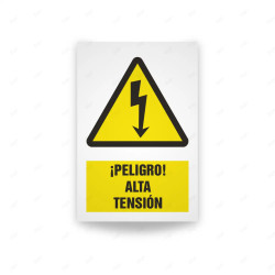 Rótulo de Atención - peligro alta tencion | Cod. AD - 494, Señales de Atención