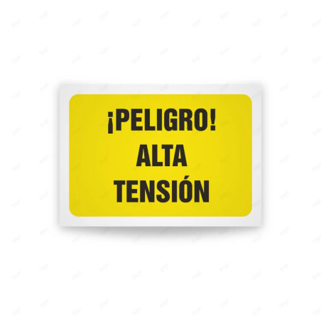 Rótulo de Atención - Peligro alta tension | Cod. AD - 496, Señales de Atención