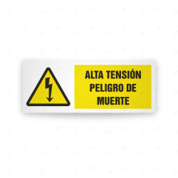 Rótulo de Atención - Alta tension peligro de muerte| Cod. AD - 498, Señales de Atención