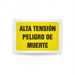 Rótulo de Atención - Alta tension peligro de muerte | Cod. AD - 499, Señales de Atención