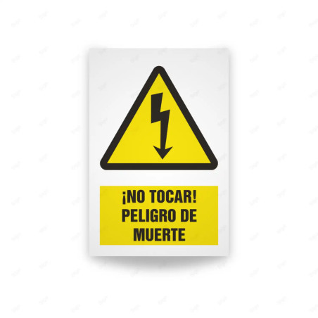 Rótulo de Atención - No tocar peligro de muerte  | Cod. AD - 500, Señales de Atención