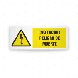 Rótulo de Atención - No tocar peligro de muerte | Cod. AD - 501, Señales de Atención