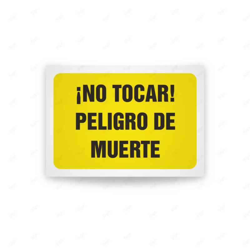 Rótulo de Atención - No tocar peligro de muerte | Cod. AD - 502, Señales de Atención