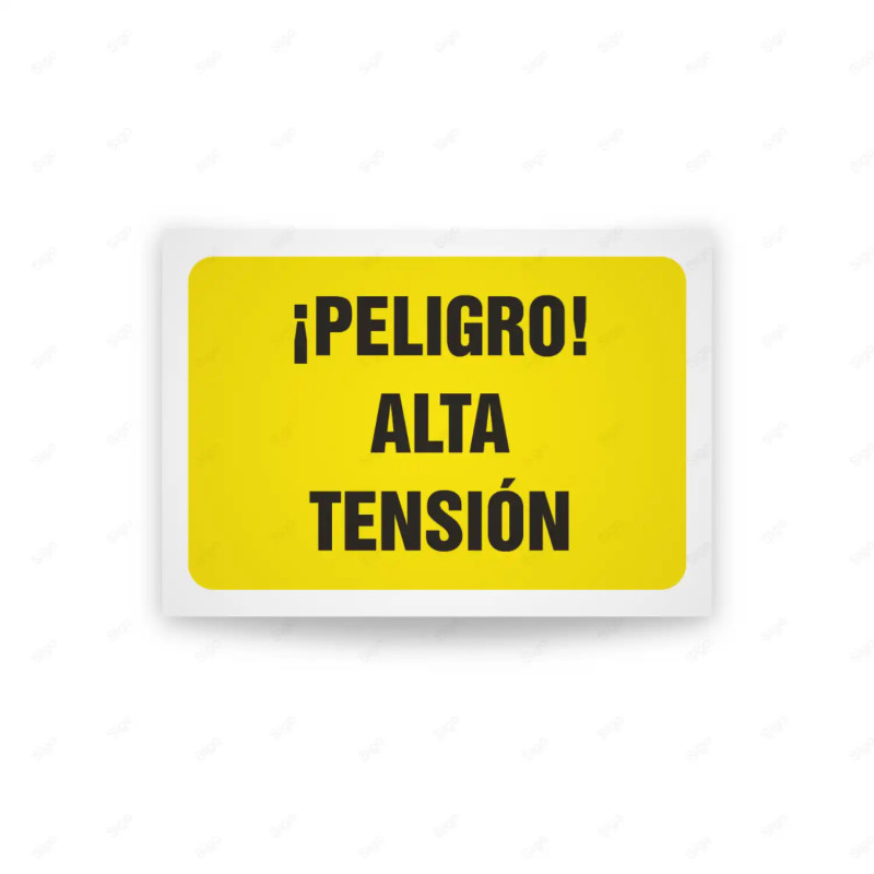Rótulo de Atención - Peligro alta tension | Cod. AD - 509, Señales de Atención