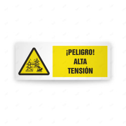 Rótulo de Atención - Peligro alta tension | Cod. AD - 512, Señales de Atención