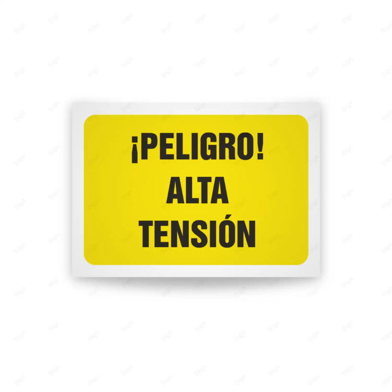 Rótulo de Atención - Peligro alta tension | Cod. AD - 513, Señales de Atención
