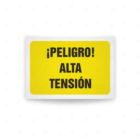 Rótulo de Atención - Peligro alta tension  | Cod. AD - 517, Señales de Atención
