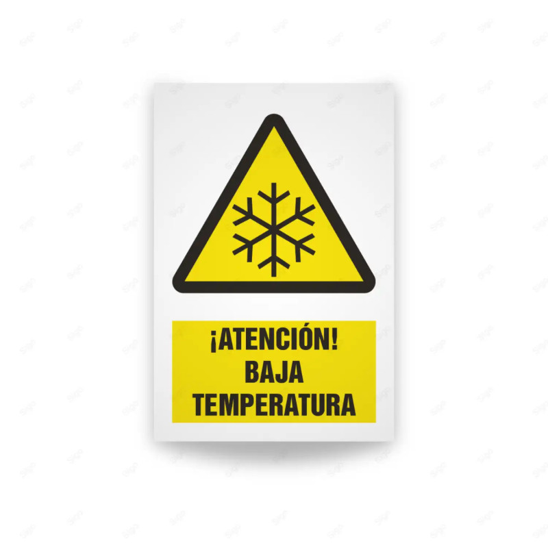 Rótulo de Atención - Atencion baja temperatura| Cod. AD - 527, Señales de Atención