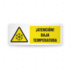 Rótulo de Atención - Atencion baja temperatura | Cod. AD - 528, Señales de Atención