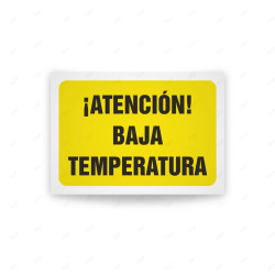 Rótulo de Atención - Atencion baja temperatura | Cod. AD - 529, Señales de Atención