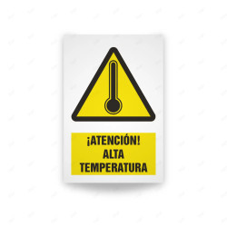 Rótulo de Atención - Atencion alta temperatura | Cod. AD - 531, Señales de Atención