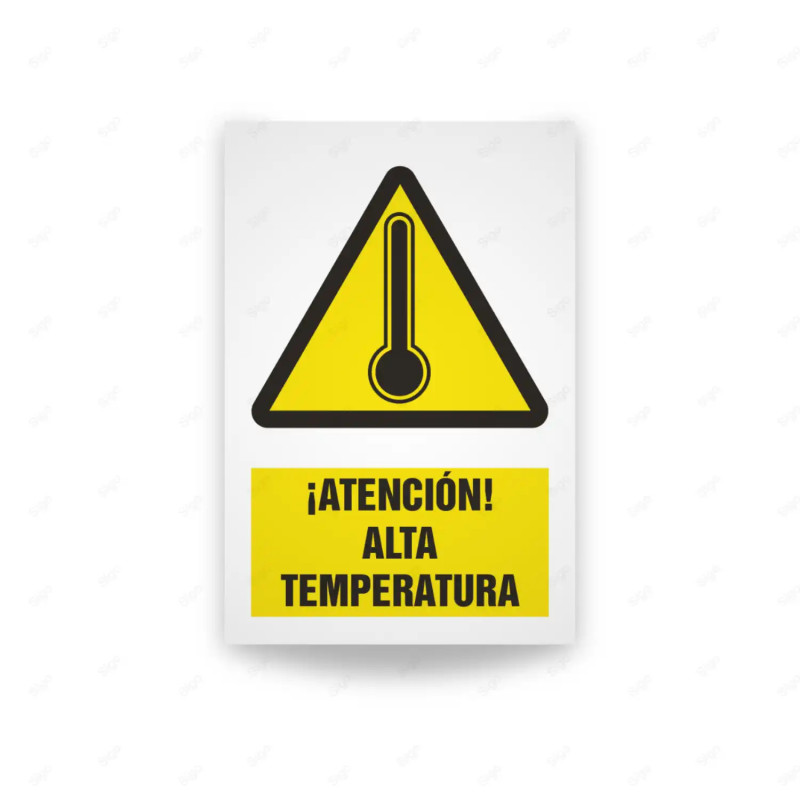 Rótulo de Atención - Atencion alta temperatura | Cod. AD - 531, Señales de Atención