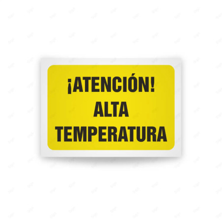 Rótulo de Atención - Atencion alta temperatura | Cod. AD - 533, Señales de Atención