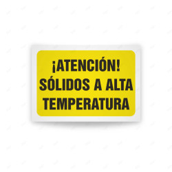 Rótulo de Atención - Atencion solidos a alta temperatura | Cod. AD - 541, Señales de Atención