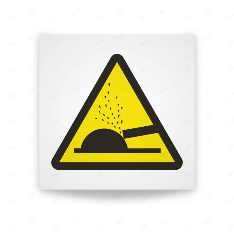 Rótulo de Atención - Precaucion proyeccion de particulas | Cod. AD - 546, Señales de Atención