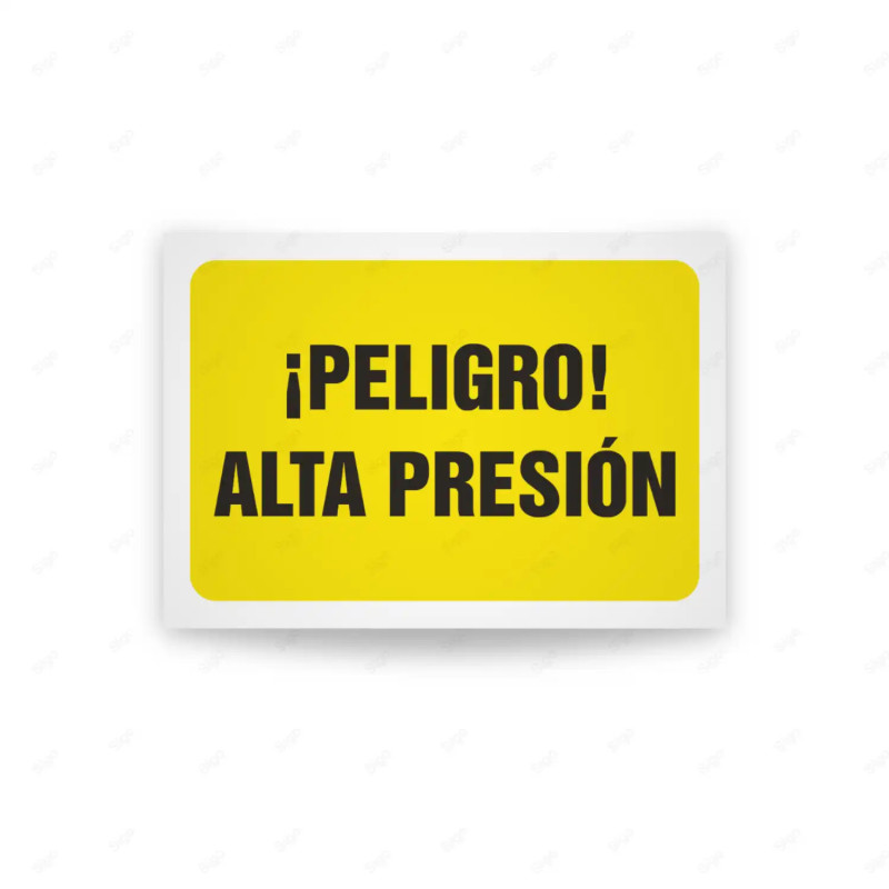 Rótulo de Atención - Peligro alta presion| Cod. AD - 553, Señales de Atención