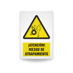 Rótulo de Atención - Atencion riesgo de atrapamiento | Cod. AD - 555, Señales de Atención