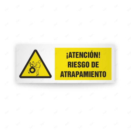 Rótulo de Atención - Atencion riesgo de atrapamiento  | Cod. AD - 556, Señales de Atención