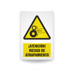 Rótulo de Atención - Atencion riesgo de atrapamiento  | Cod. AD - 559, Señales de Atención