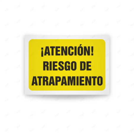 Rótulo de Atención - Atencion riesgo de atrapamiento | Cod. AD - 561, Señales de Atención