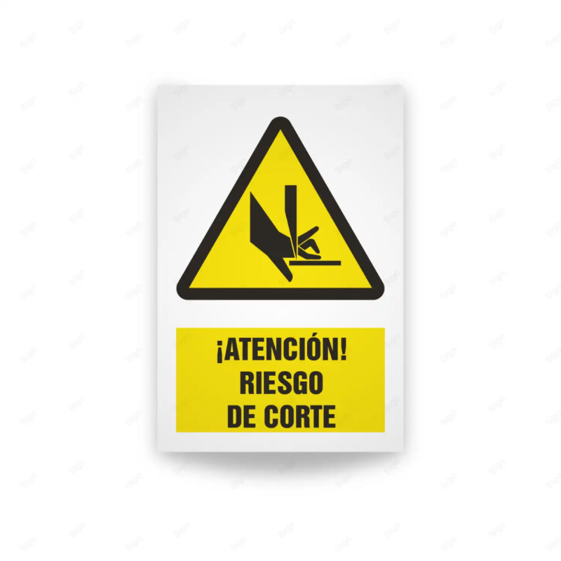 Rótulo de Atención - Atencion riesgo de corte | Cod. AD - 563, Señales de Atención