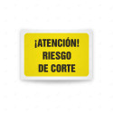 Rótulo de Atención - Atencion riesgo de corte | Cod. AD - 565, Señales de Atención