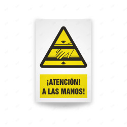 Rótulo de Atención - Atencion a las manos  | Cod. AD - 567, Señales de Atención